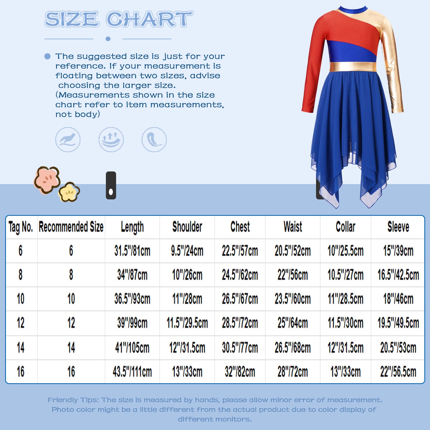 Girls  Celebration of Spirit Church Dress Children Dancewear Stage Performance Wordhip