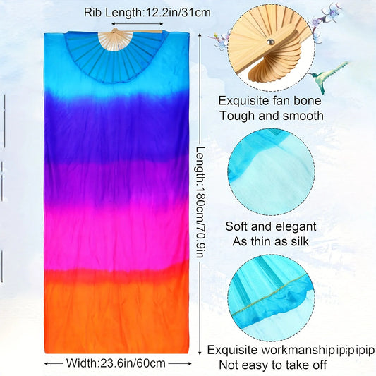 2Pcs worship fans (Left + Right) 180cm  Long Bamboo Fan