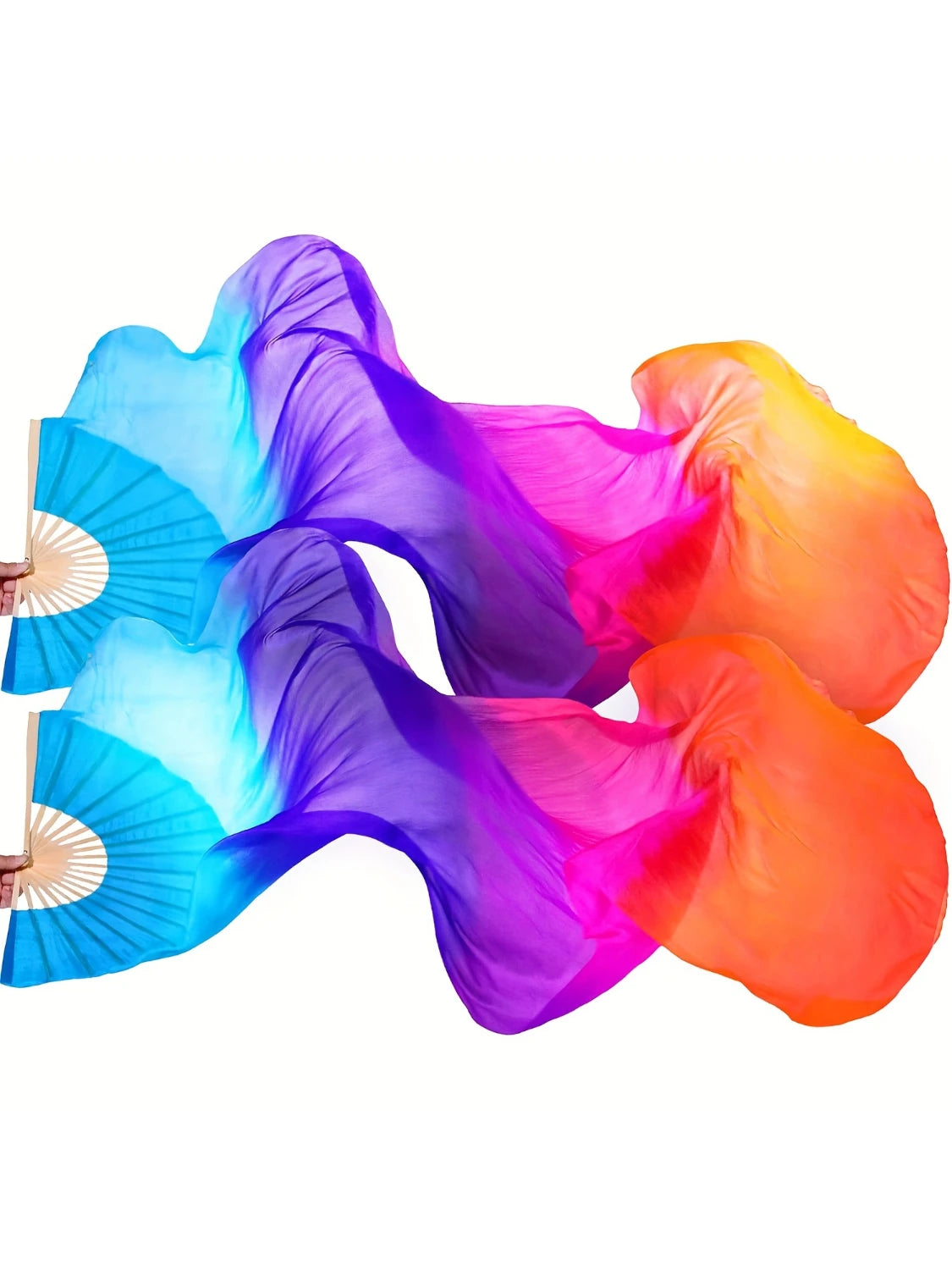 2Pcs worship fans (Left + Right) 180cm  Long Bamboo Fan